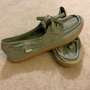 Sanuk Olive Pair O Sail Slip On Shoes